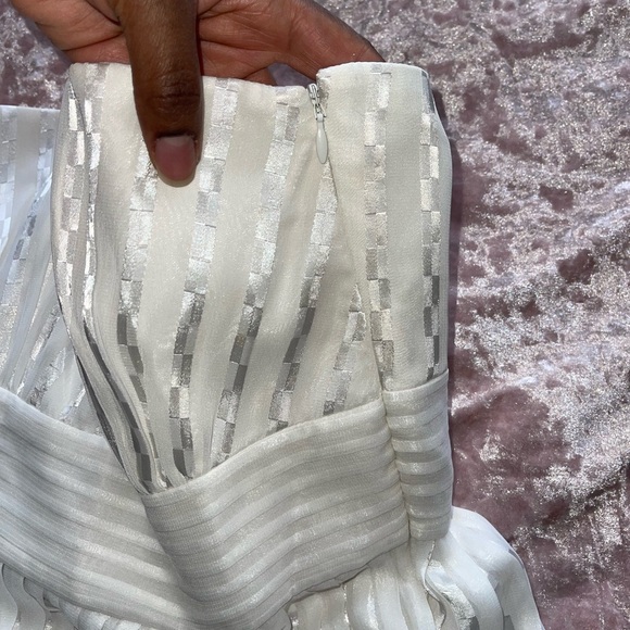 White House Black Market Chiffon Pleated Dress (6) - Picture 7 of 11